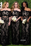 Black and Nude Fitted Two Piece Prom Dress JVN47915