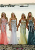 Coral Mermaid Prom Dress Jovani 5908