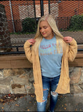 Mustard cable knit Cardigan