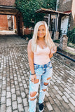 Sweet Summertime Cropped tank-blush