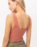 Smocked crop top-terra