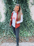 Live oak red fleece vest