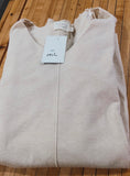 Happy holidays sweater light creamy taupe-taupe