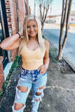 Sweet Summertime Cropped Tank-Marigold