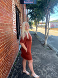 Made for fall dress-rust