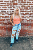 Sweet Summertime cropped Tank-coral