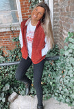 Live oak red fleece vest