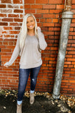 Happy holidays sweater light creamy taupe-taupe
