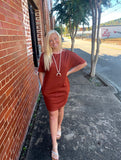 Made for fall dress-rust