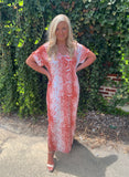 Rust snakeskin dress