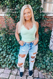 Sweet Summertime Cropped tank-Neon green