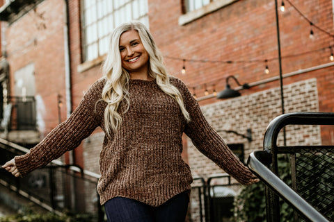 Mocha Chenille Sweater