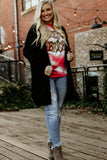 Cozy Cable knit cardigan-black