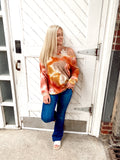 Rust tie dye top