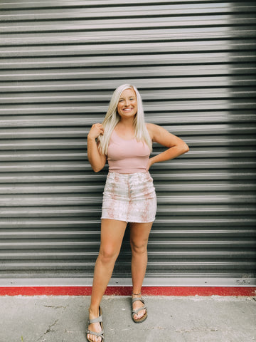 Seamless cropped tank-pink