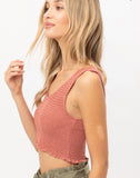 Smocked crop top-terra