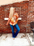 Rust tie dye top