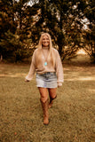 Oatmeal Mock Neck Sweater