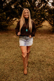 Brown Mock Neck Sweater