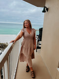 Touch of Fall Dress-Light Taupe