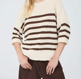 Fall Vibes Striped half sleeve Sweater