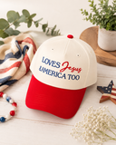Loves Jesus & America Too Red hat