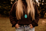 Brown Mock Neck Sweater