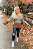 Sage Colorblock top